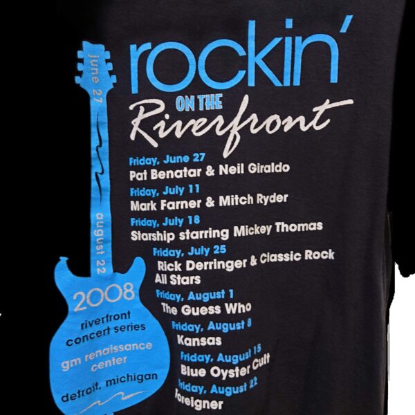 「Rockin’ on the Riverfront 2008」バンド・コンサートTシャツ ブラック【バックプリント／ロックフェスティバル】 - 画像 (4)